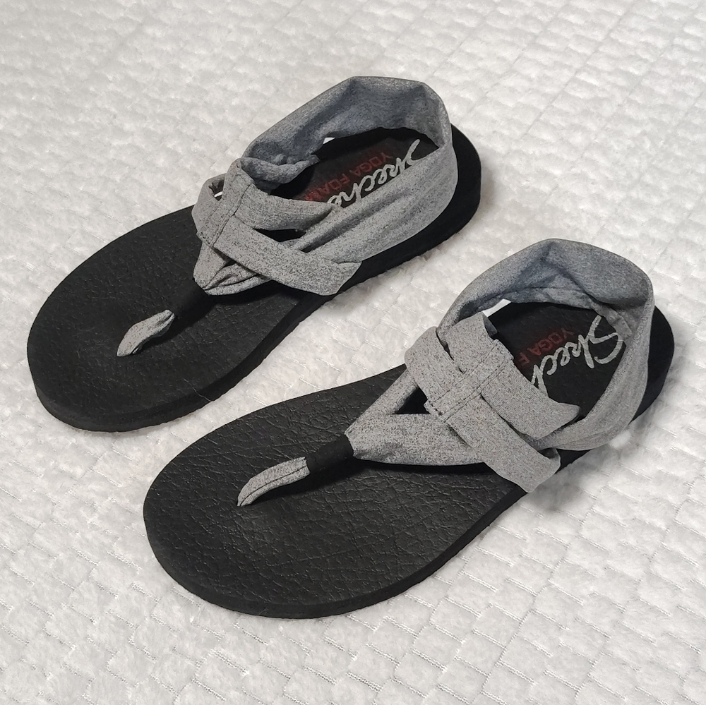 Skechers Heather Gray Slingback Sandals